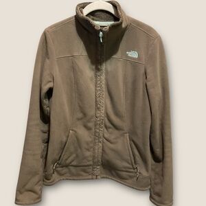 The North Face Brown Fur Lining Zipper Jacket